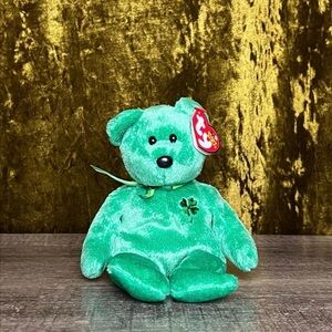 Vintage Dublin Bear Green Beanie Baby Ty Beanie Babies